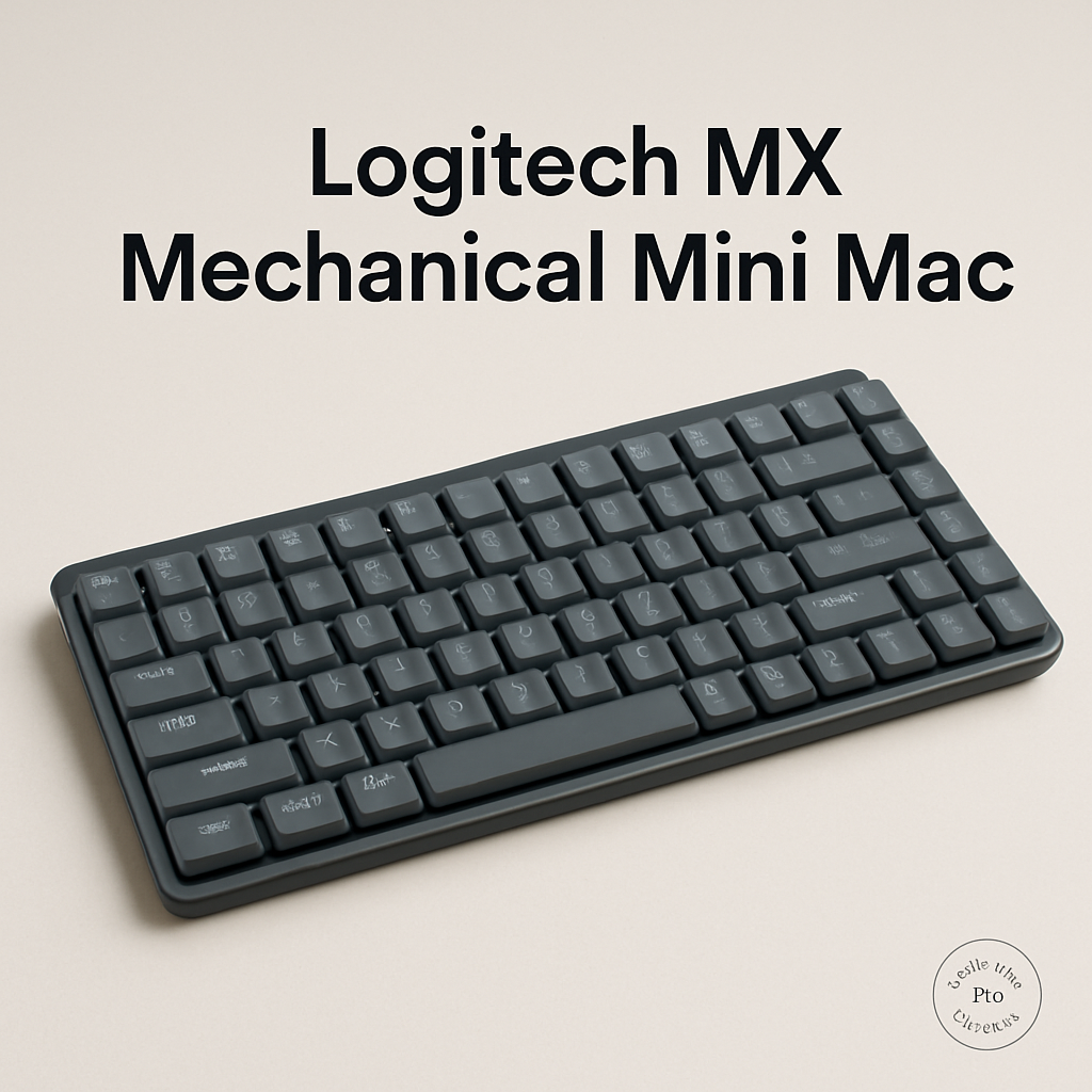 Close das teclas mecânicas do Logitech MX Mechanical Mini Mac