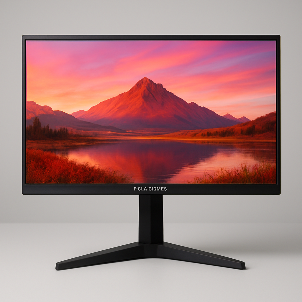 Close das entradas HDMI e DisplayPort e acabamento da base do monitor LG UltraGear 24GS60F-B