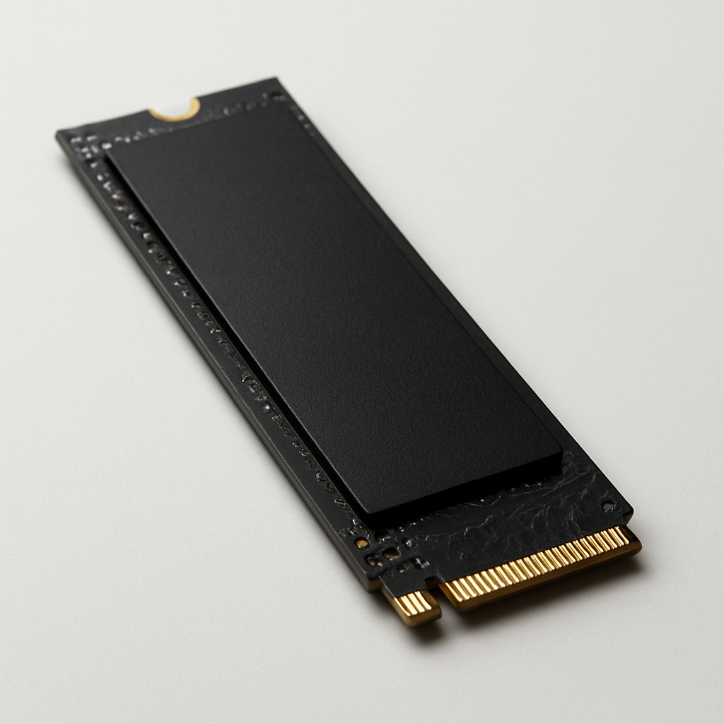 SSD SanDisk Plus 1TB posicionado para instalação em slot M.2 de placa‑mãe (imagem ilustrativa)