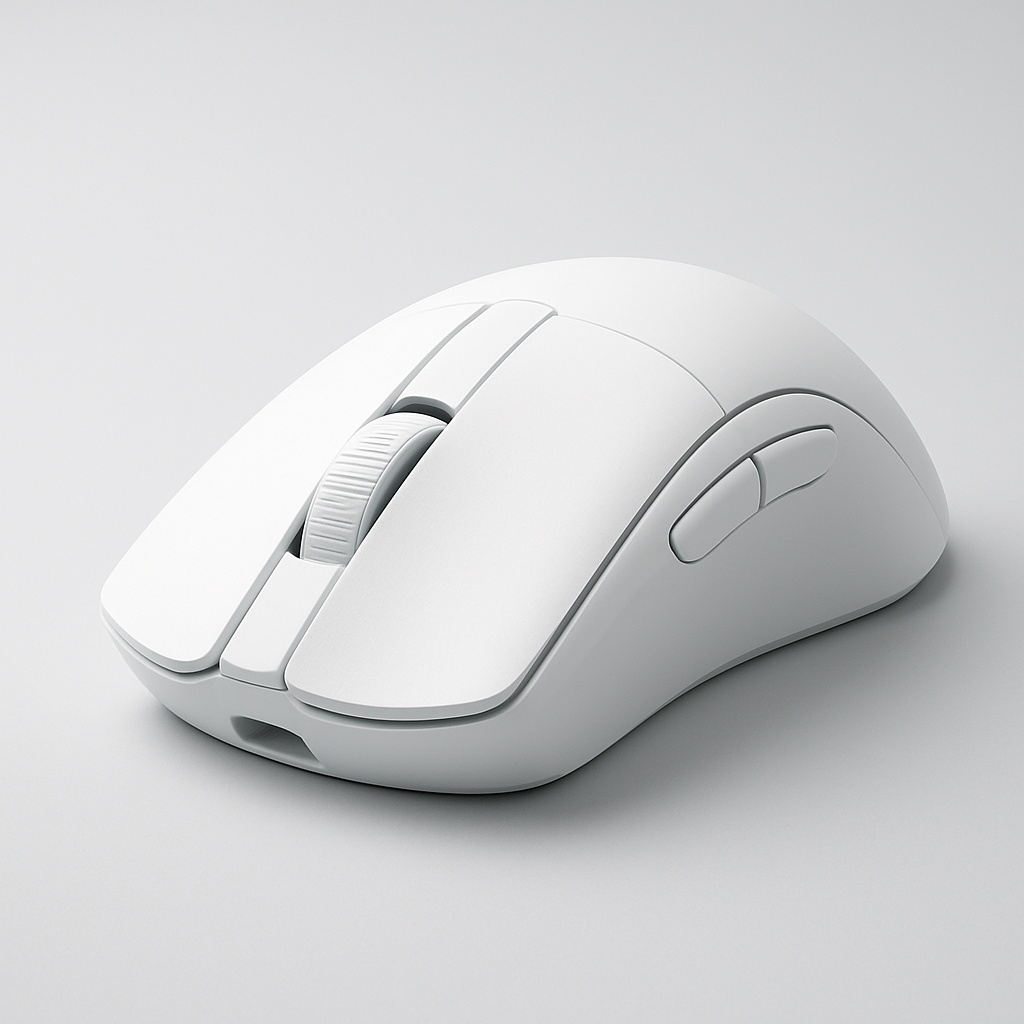 Razer Viper V3 Pro White visto de frente em fundo neutro
