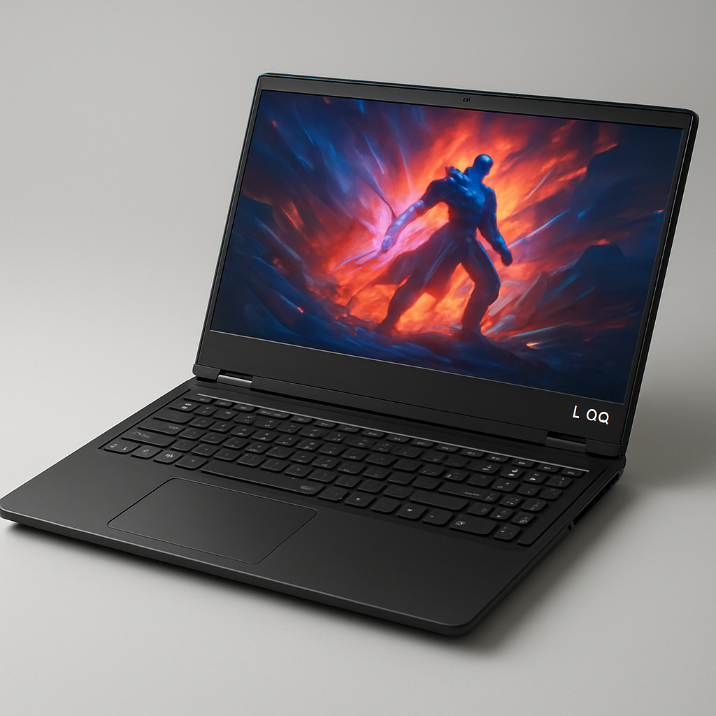 Close do teclado e touchpad do notebook Lenovo LOQ 15IRX9