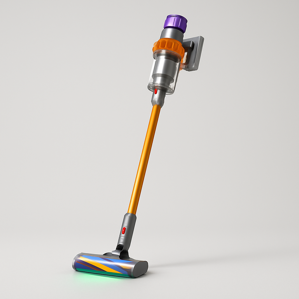 Dyson V15 Detect em pé com eletroescova