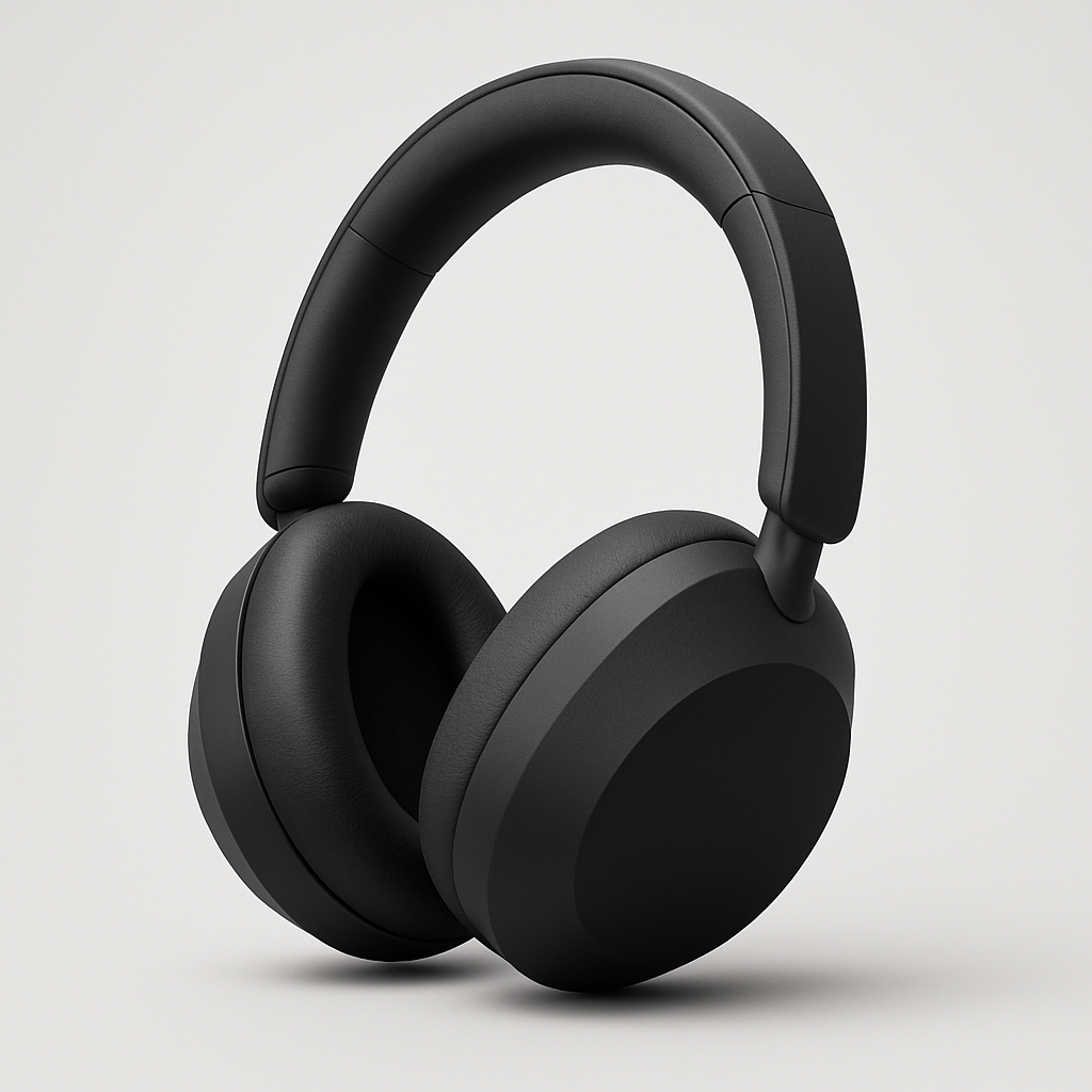 Sony WH-1000XM6 vista frontal sobre fundo neutro
