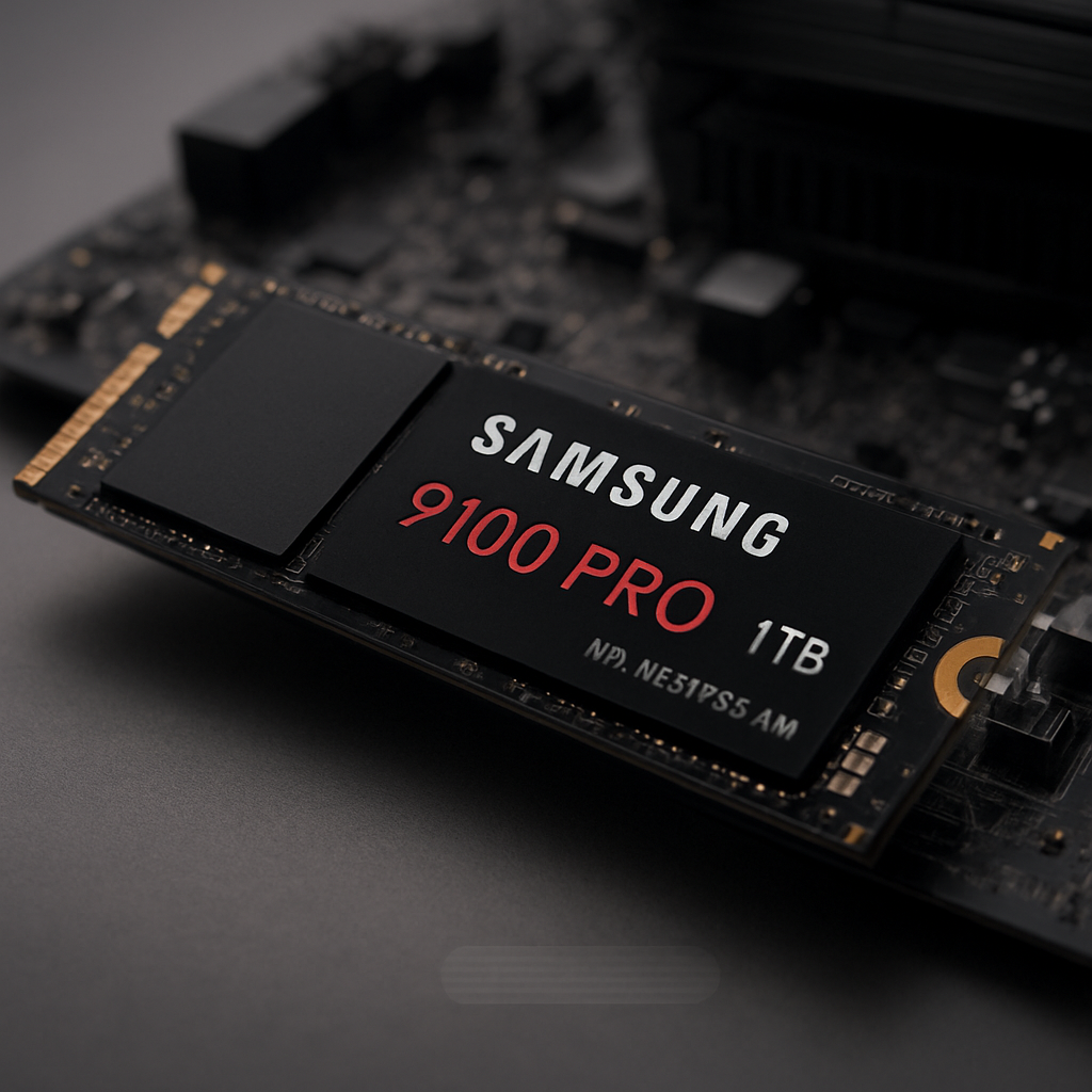 Comparação de throughput sequencial PCIe 4.0 vs PCIe 5.0 com SSD Samsung 9100 PRO visível