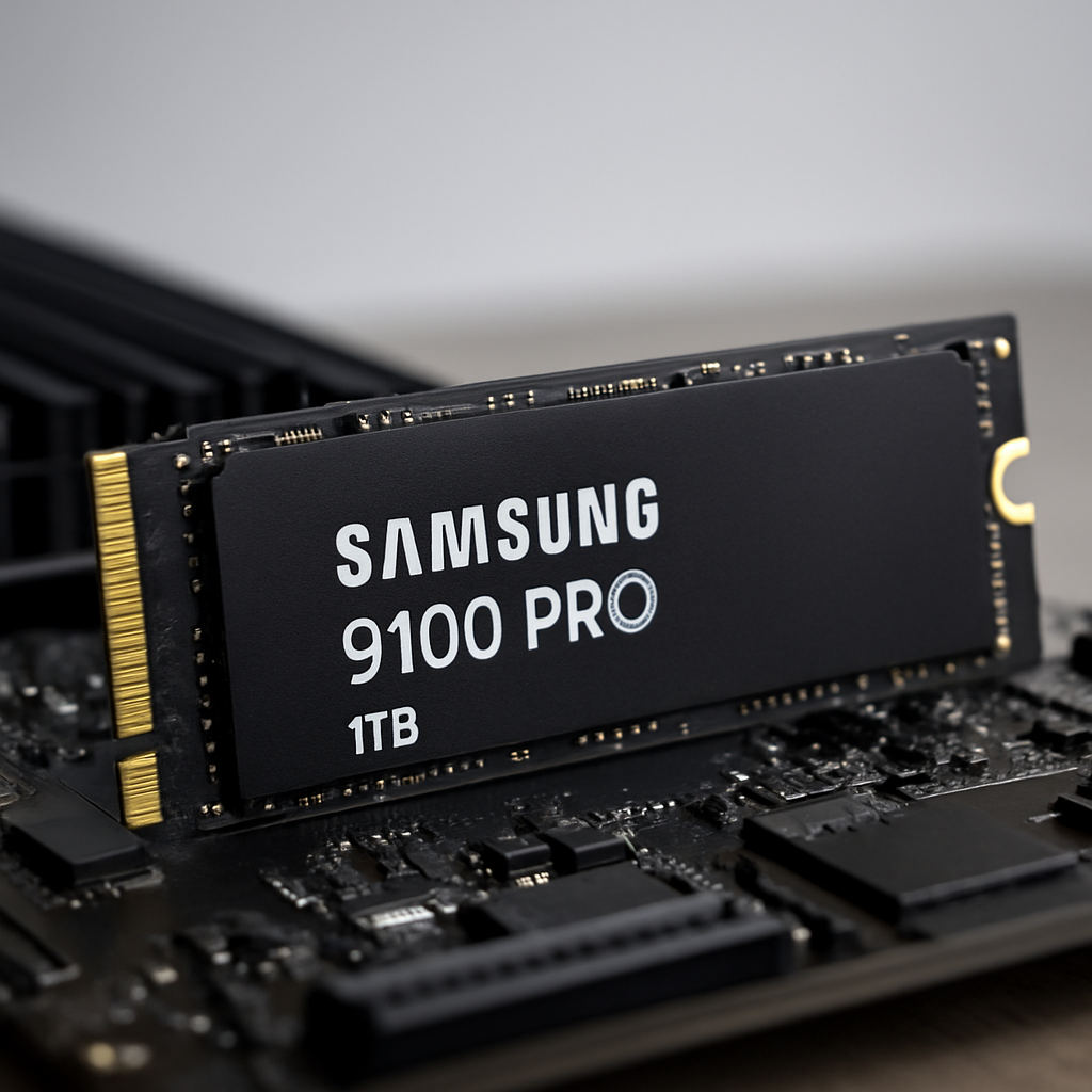 Transferência de grandes arquivos com SSD Samsung 9100 PRO instalado em estação de trabalho