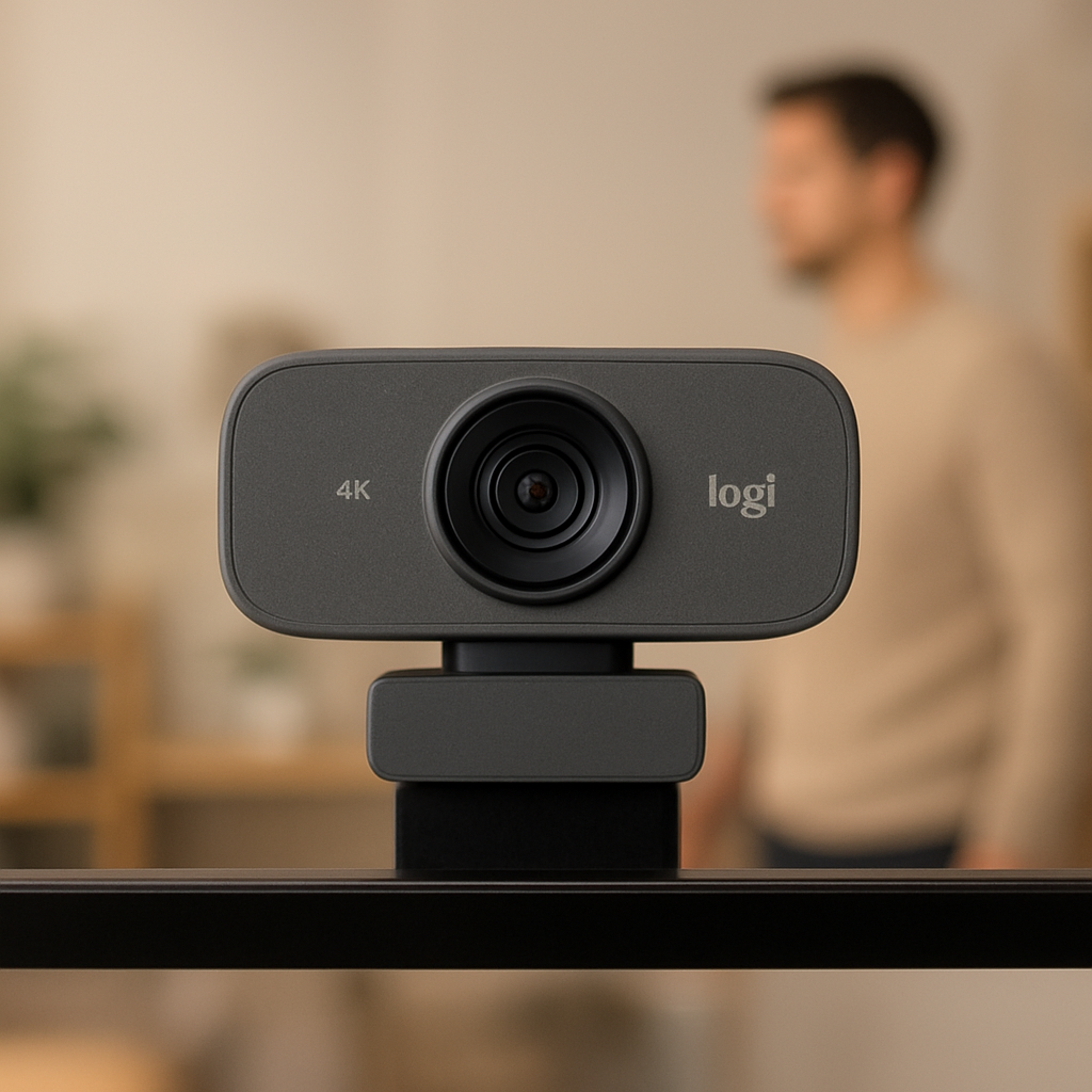 Margem para recorte digital em gravação 4K com Logitech MX Brio 705