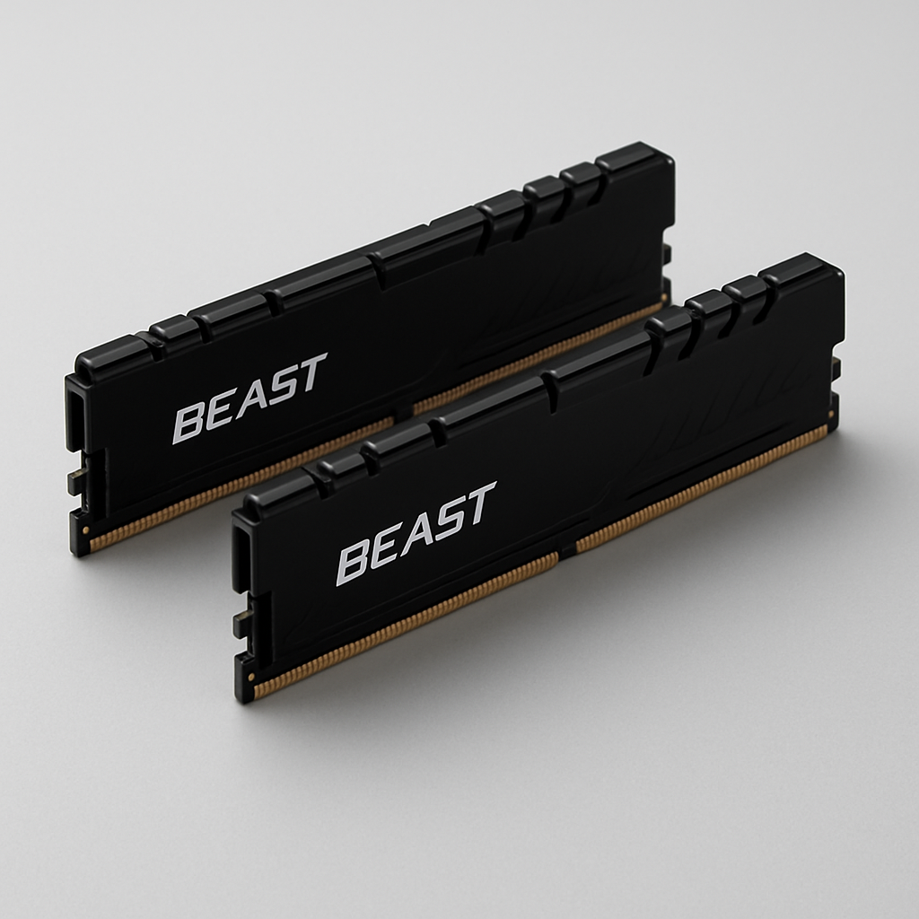 Kingston Fury Beast Black 32 GB (2×16 GB) DDR4-3200 com dissipador preto