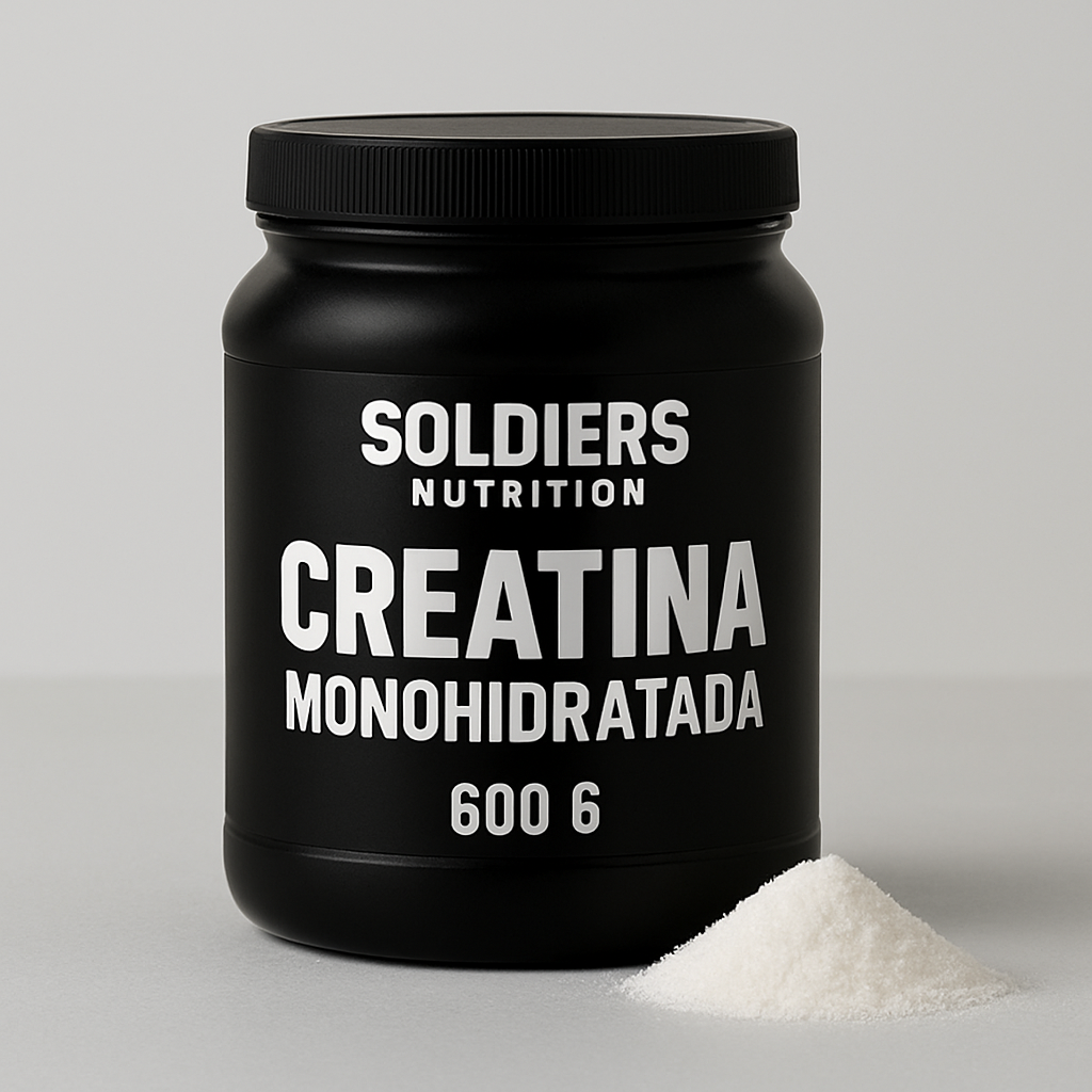 Embalagem da Creatina Monohidratada Soldiers Nutrition 600 g