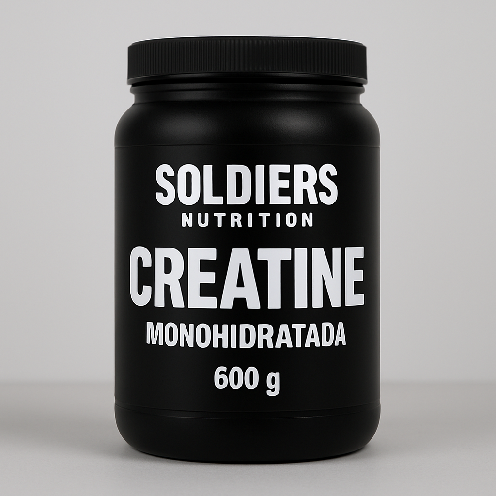 Creatina Soldiers Nutrition misturada em bebida